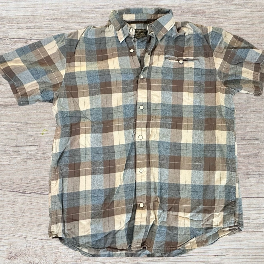 Blue button up shirt
